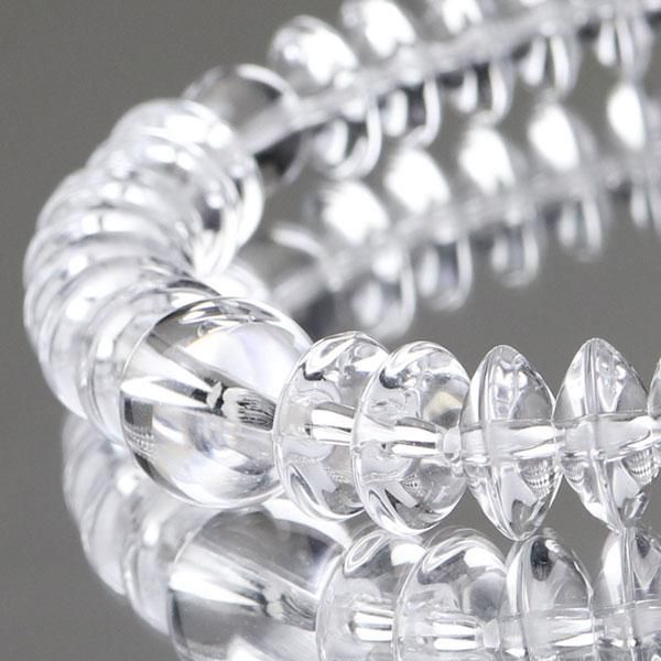 数珠ブレスレット 36玉 平玉 水晶【法珠庵・吉村珠道作】 - 念珠ドットコム