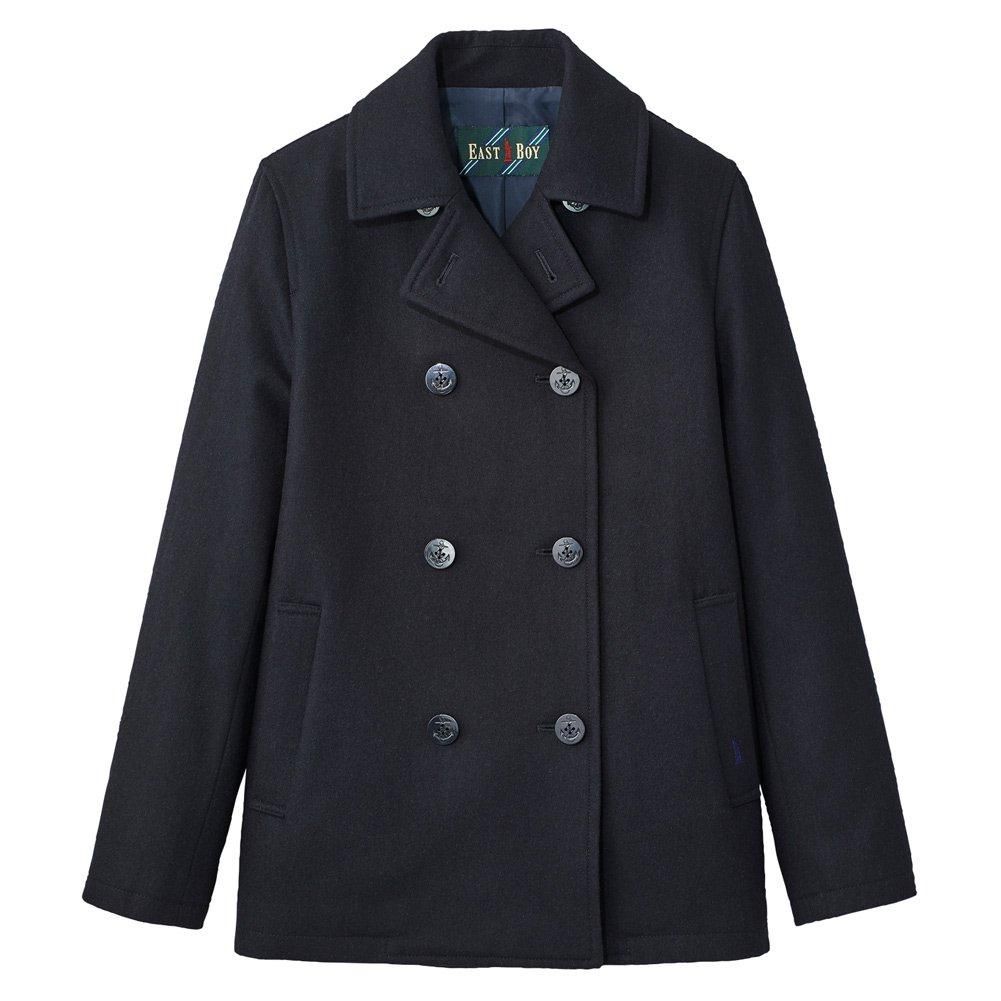 イーストボーイ 定番Pコート 女子用 9号/11号/13号 ネイビー 中学/高校