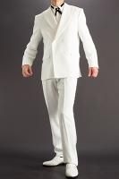 白いスーツ・2つ掛けダブルスーツ ホワイト【通販、販売、メンズ