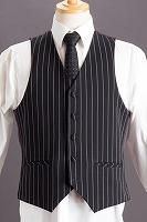 ストライプベスト・Zoot Vest 【くるみボタンベスト】 【通販、販売