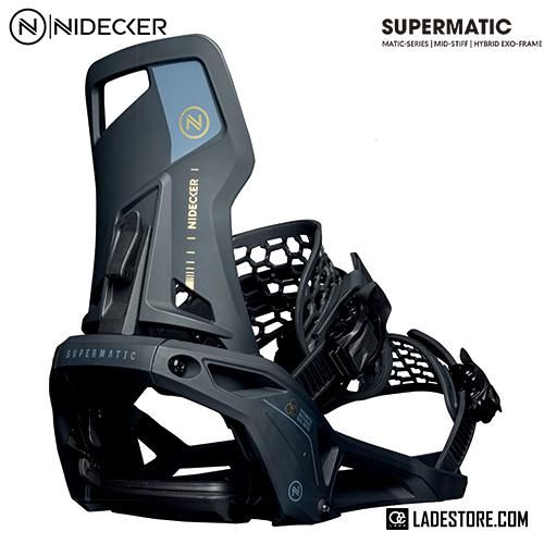 □ Nidecker □ Supermatic Bindings 2023-24 / Black - LADE STORE