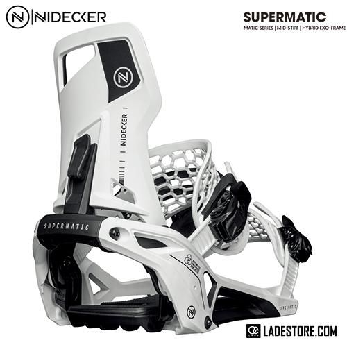 □ Nidecker □ Supermatic Bindings 2023-24 / White - LADE STORE