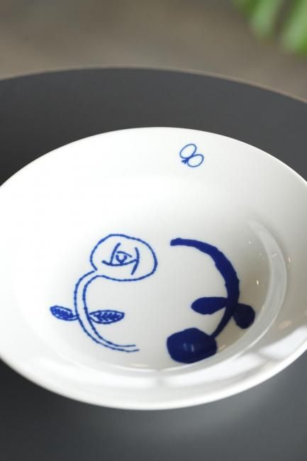 ミナペルホネン×PASS THE BATON ディーププレート（ブルー）/ Remake