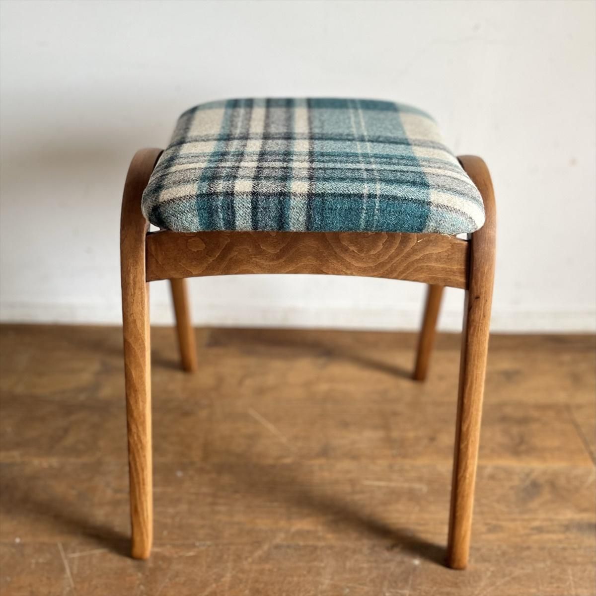 スタッキングスツール/秋田木工/1950年代/ブルーチェック - 古家具