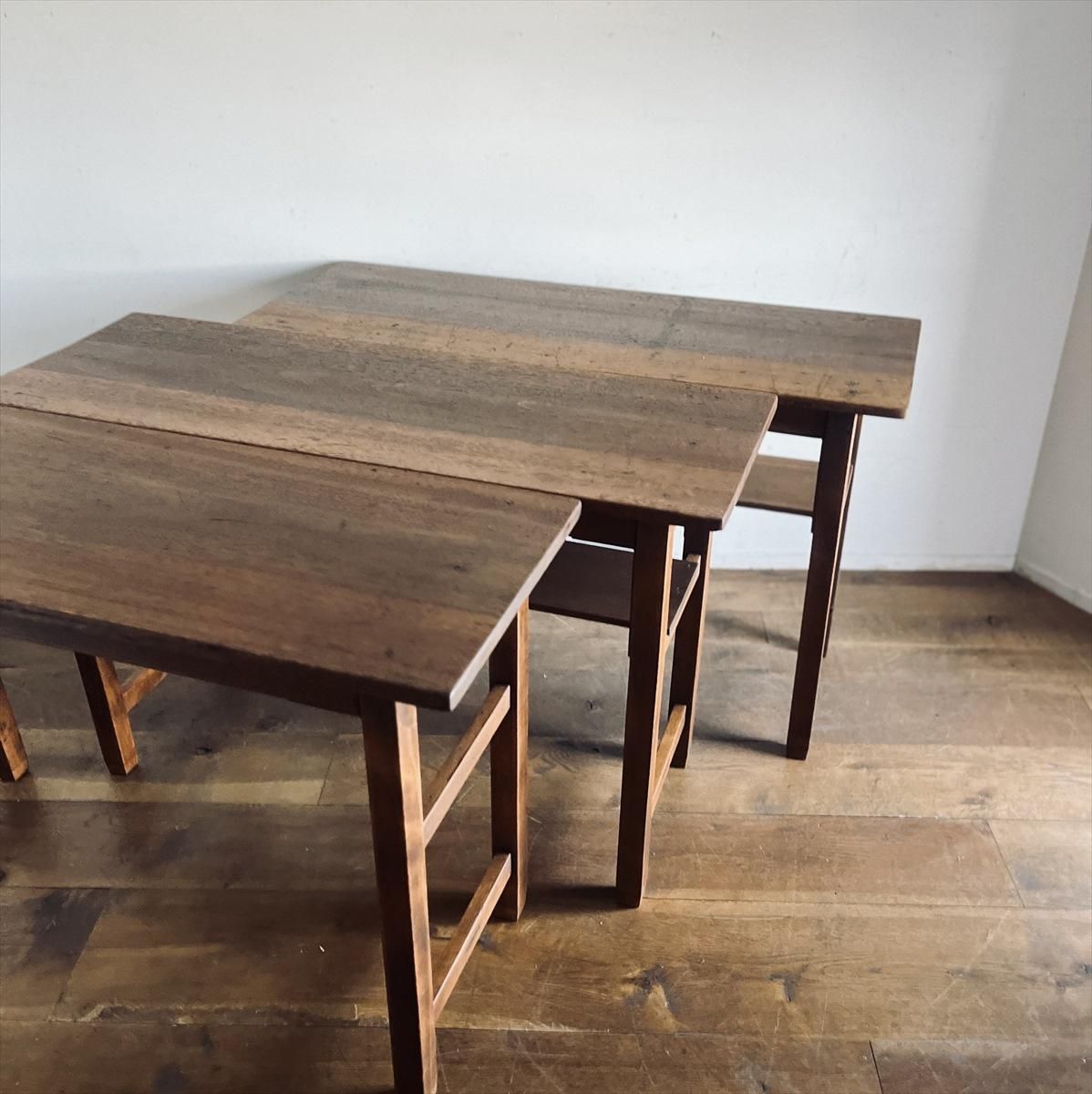 長机/テーブル/ブックシェルフ付き/04458 - 古家具・古道具