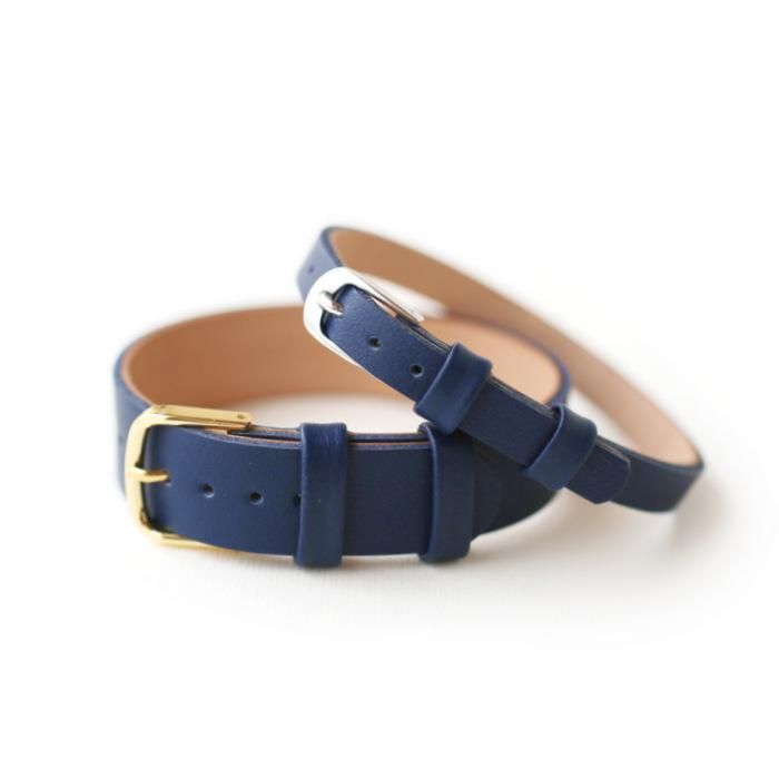 No.63 ネイビー 手作りの腕時計用革ベルト｜シーブレーンの