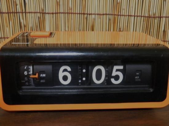 ナショナル パタパタ時計 （オレンジ） - 「宝の森」昭和レトロ雑貨