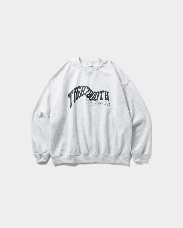 TIGHTBOOTH ACID LOGO CREW SWEAT (ASH)