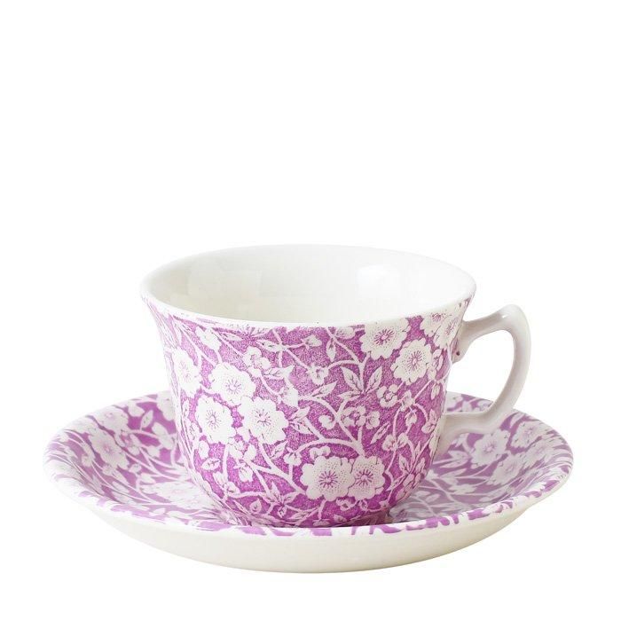 イギリス食器 Burleigh ブロッサムキャリコ カップ&ソーサー｜バーレイ