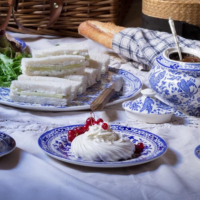 イギリス食器 Burleigh ブルーリーガルピーコック プレートS｜バーレイ