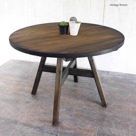 無垢材 円ダイニングテーブル 円テーブル ショップ什器 直径100cm DT