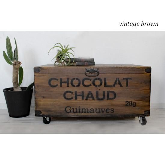 WB-030 アンティーク風風無垢材 ヴィンテージ木製BOX・木箱・輸入木箱