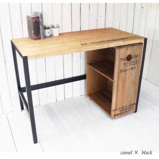 アンティーク風無垢材 コンパクトデスク PCデスク 小さなミニ机