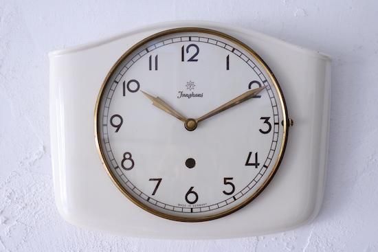 アンティーク掛け時計【キッチンクロック】｜陶器｜ JUNGHANS - カフェ