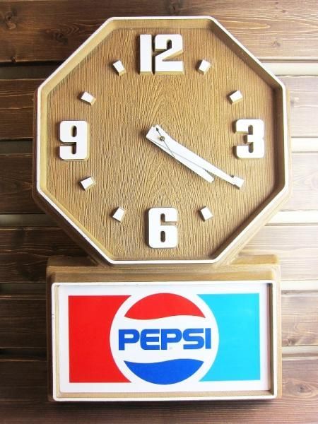 80年代製 PEPSIペプシ壁掛け時計 - 古着屋MONTEGO