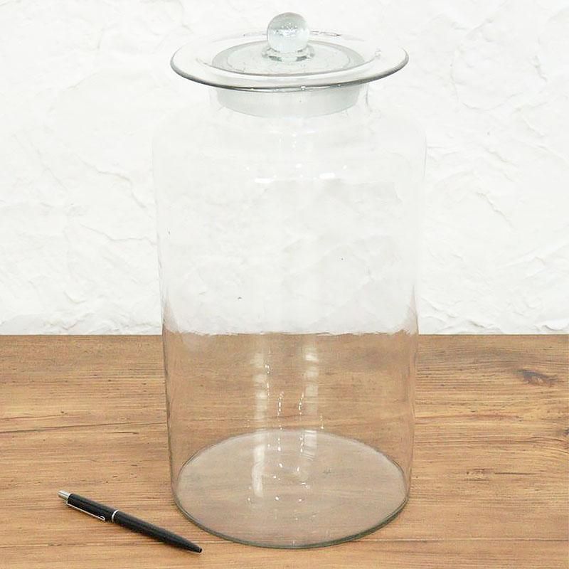 花瓶 縦長 ガラス瓶 昭和レトロ 直径20cm 高さ38cm