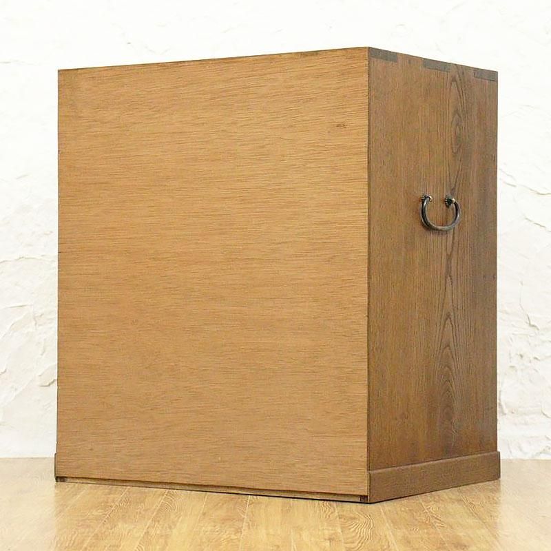 昭和初期の桑材小箪笥｜木の温もりと美しい木目｜鍵穴跡あり