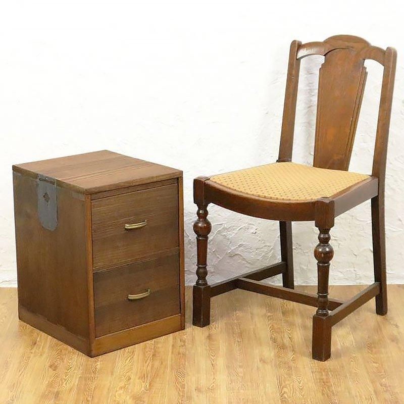 キャビネット 二段小引出しキャビネット 日本製 昭和初期 桐製