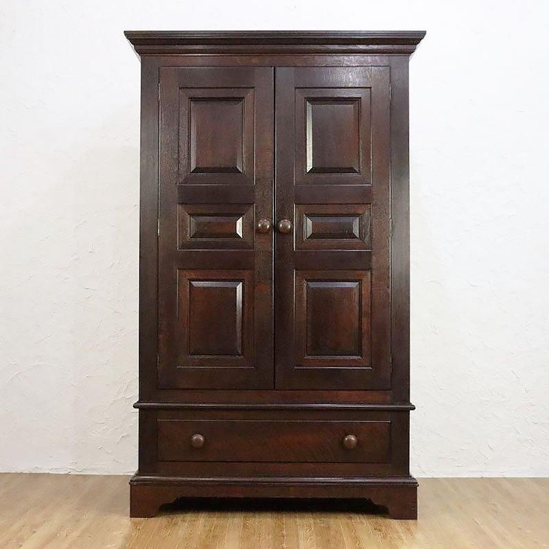 キャビネット 民芸キャビネット 大容量 ナラ材 昭和中期