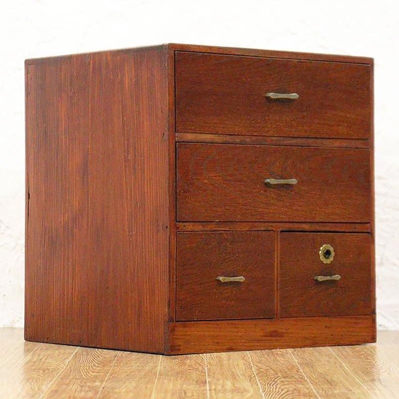 キャビネット 小引出し 日本製 杉製 昭和初期 収納 4杯