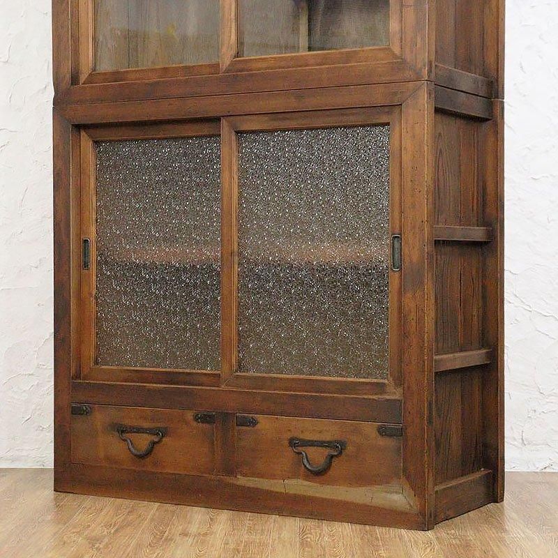 キャビネット 水屋箪笥 大正時代 杉製 引戸キャビネット