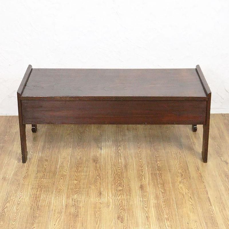 座机 昭和初期の桐とケヤキの和風引出し付きアンティーク