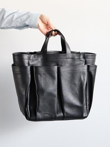 Aeta DOUBLE HANDLE TOTE M / BLACK (LE46) (SMOOTH LEATHER COLLECTION)