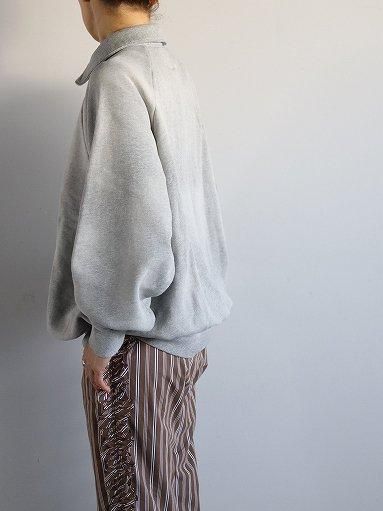 RHODOLIRION (ロドリリオン) Polo Sweatshirt -Damaged / H.Grey