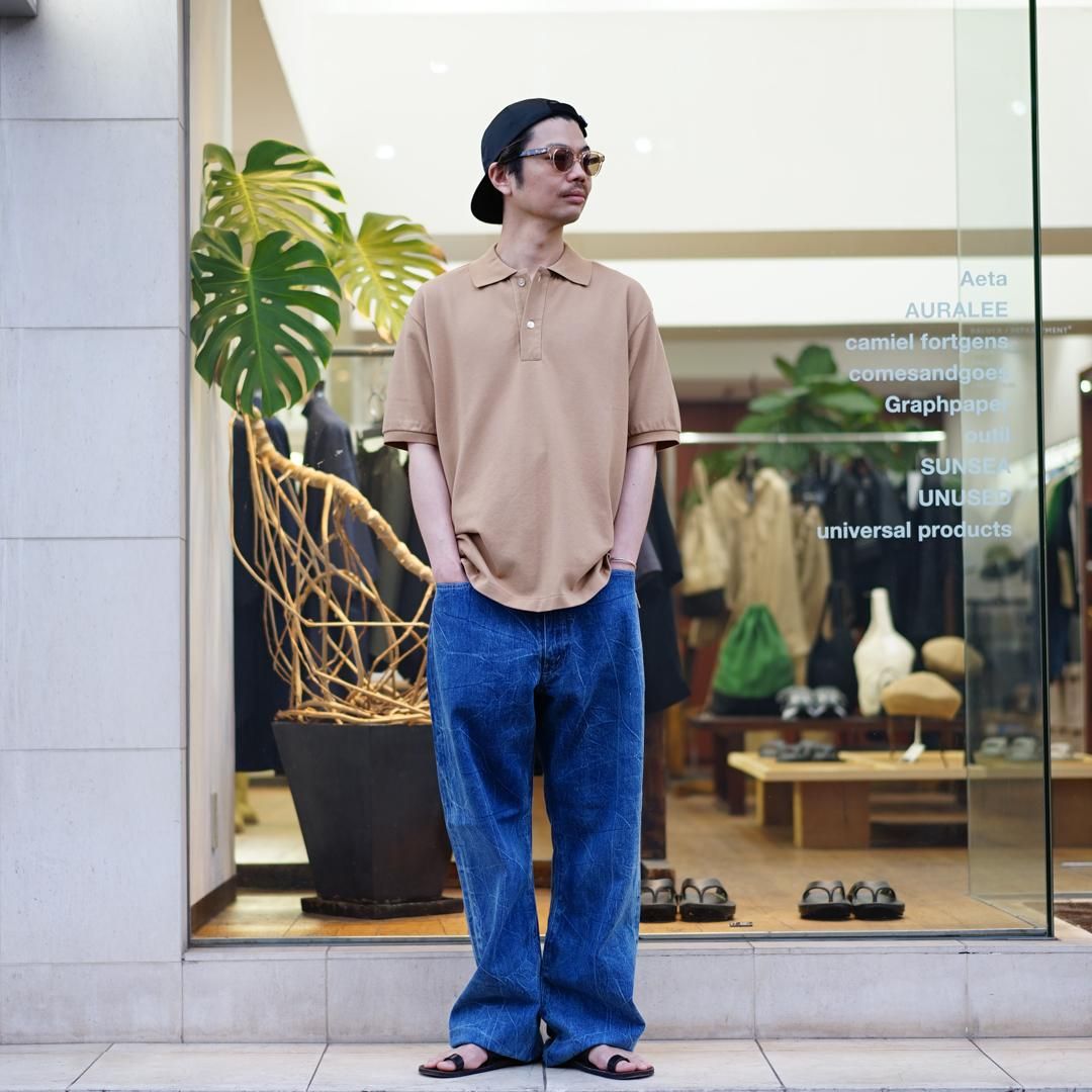 AURALEE(オーラリー)Super Fine Cotton Pique Big Polo(A23SP01SK)