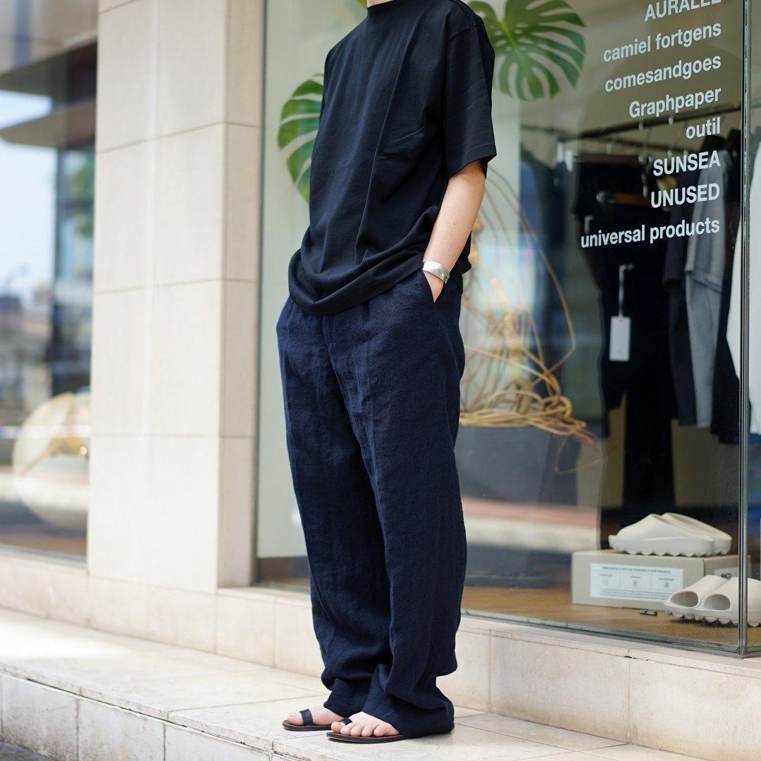 AURALEE (オーラリー)Linen Silk Tweed Slacks(A24SP02LS)/Dark Navy