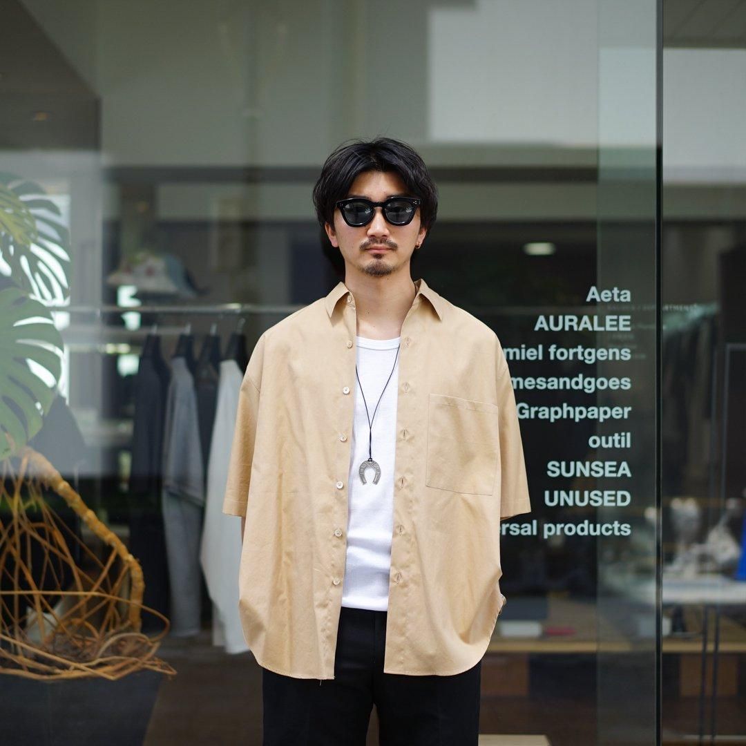AURALEE (オーラリー)Washed Finx Twill Big Half Sleeved Shirt