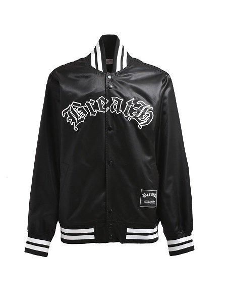 BREATH(ブレス)】 LOGO SATIN JACKET(サテンスタジャン) Black
