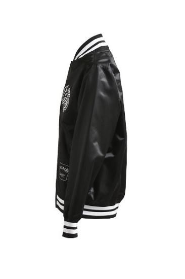 BREATH(ブレス)】 LOGO SATIN JACKET(サテンスタジャン) Black