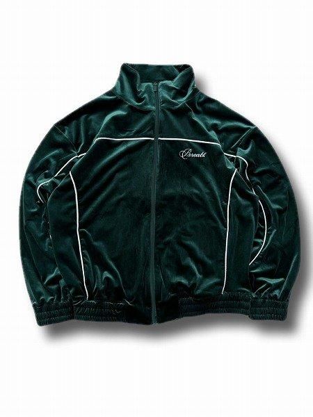 BREATH(ブレス)】SCRIPT LOGO PIPING VELOUR JACKET (ベロアジャージ
