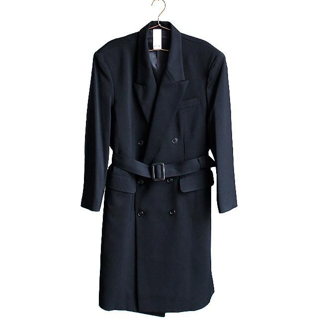 ベルテッドトレンチ風ダブルコート | メンズスカートなどモード系