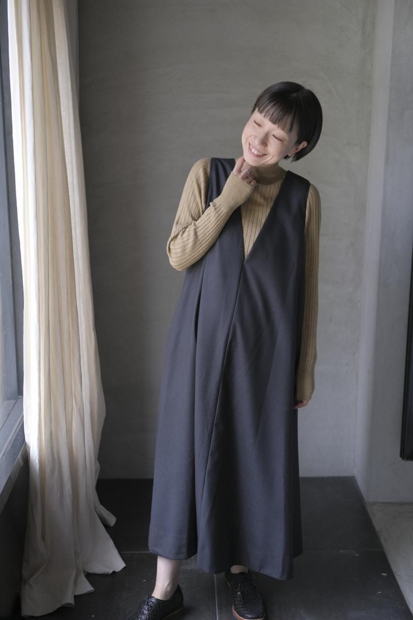 SP | クラシックファインウールノースリーブワンピース