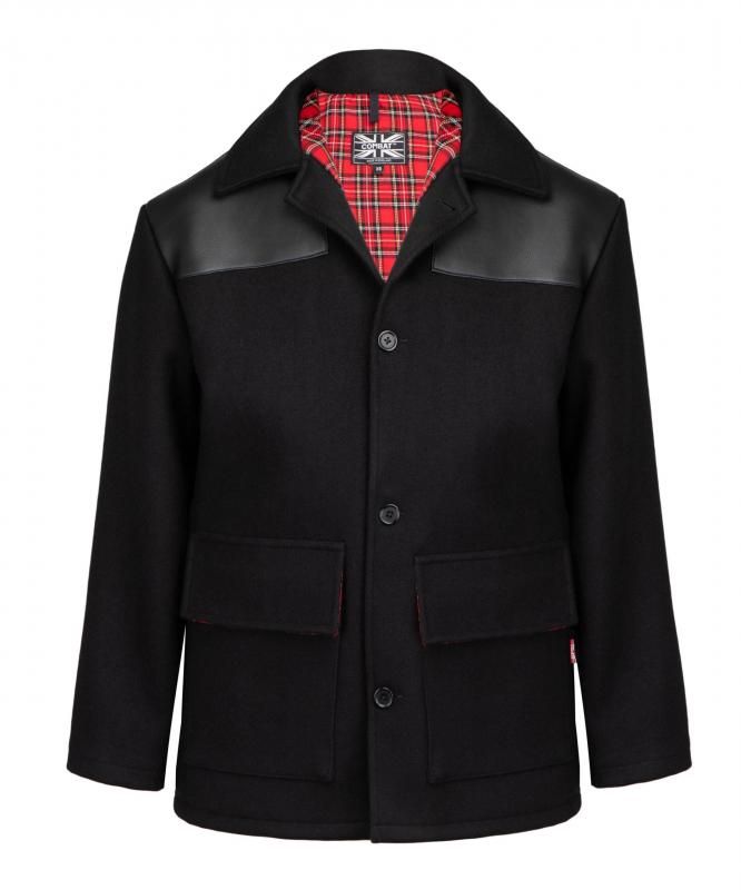 COMBAT コンバット 英国製ドンキージャケット PVCショルダー〈ブラック