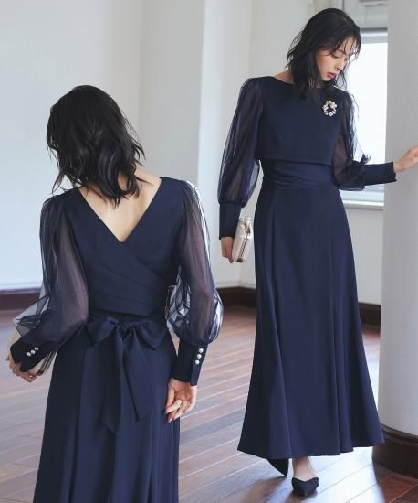 マルチWAY】クロスデザインボレロ＆フレアキャミワンピースドレス