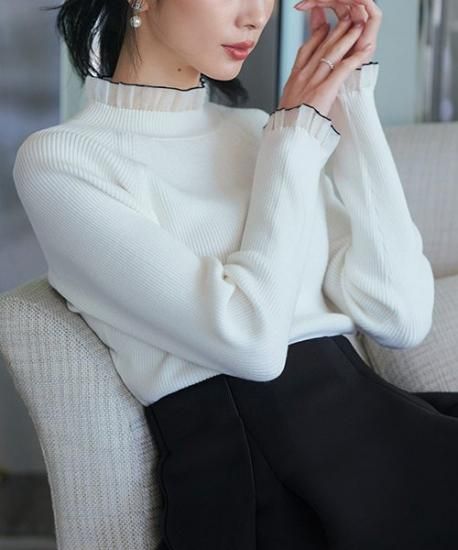 シアーフリルラグランニット「CKN1443」