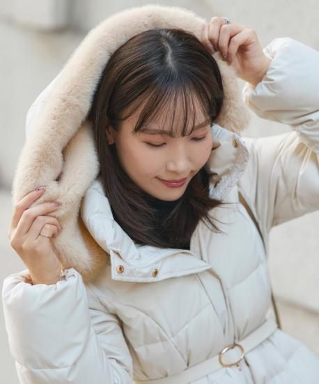 洗える/撥水/静電気防止加工】マルチwayダウン・エコファーフード