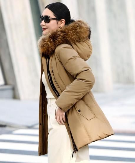 フレンチダウン】ラクーンファーフレンチダウンジャケット「D1645」