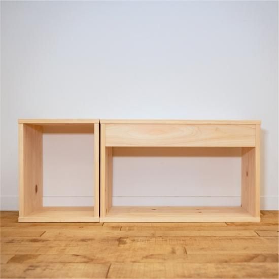 国産ひのきのオープンボックス Lサイズ・Sサイズセット | 木の雛人形