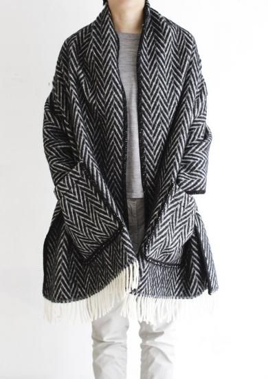 ポケットショール「IIDA/イイダ」3色【200x60cm】羽織っておしゃれ