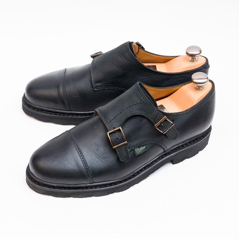 パラブーツ WILLIAM【ウィリアム】ブラック ダブルモンク サイズ7