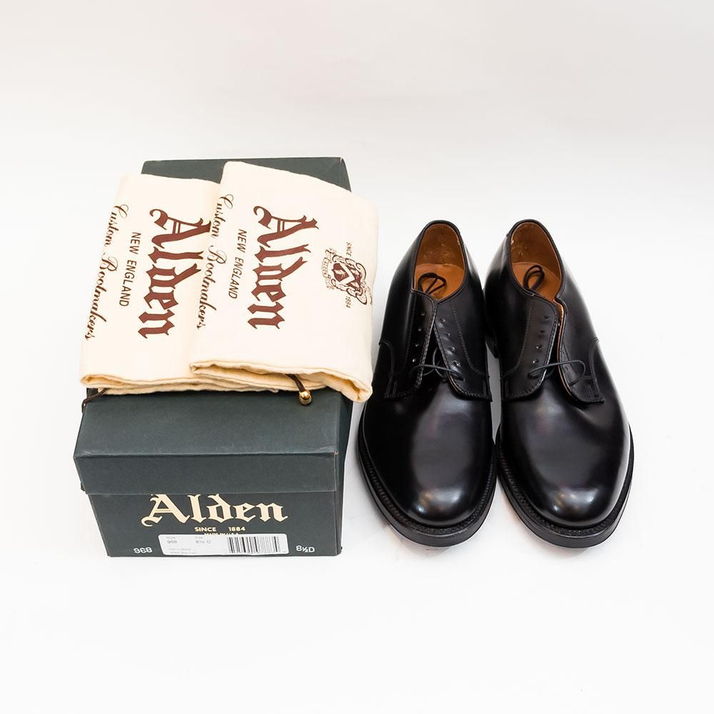 オールデン 968 プレーントゥ ブラック カーフ アバディーンラスト