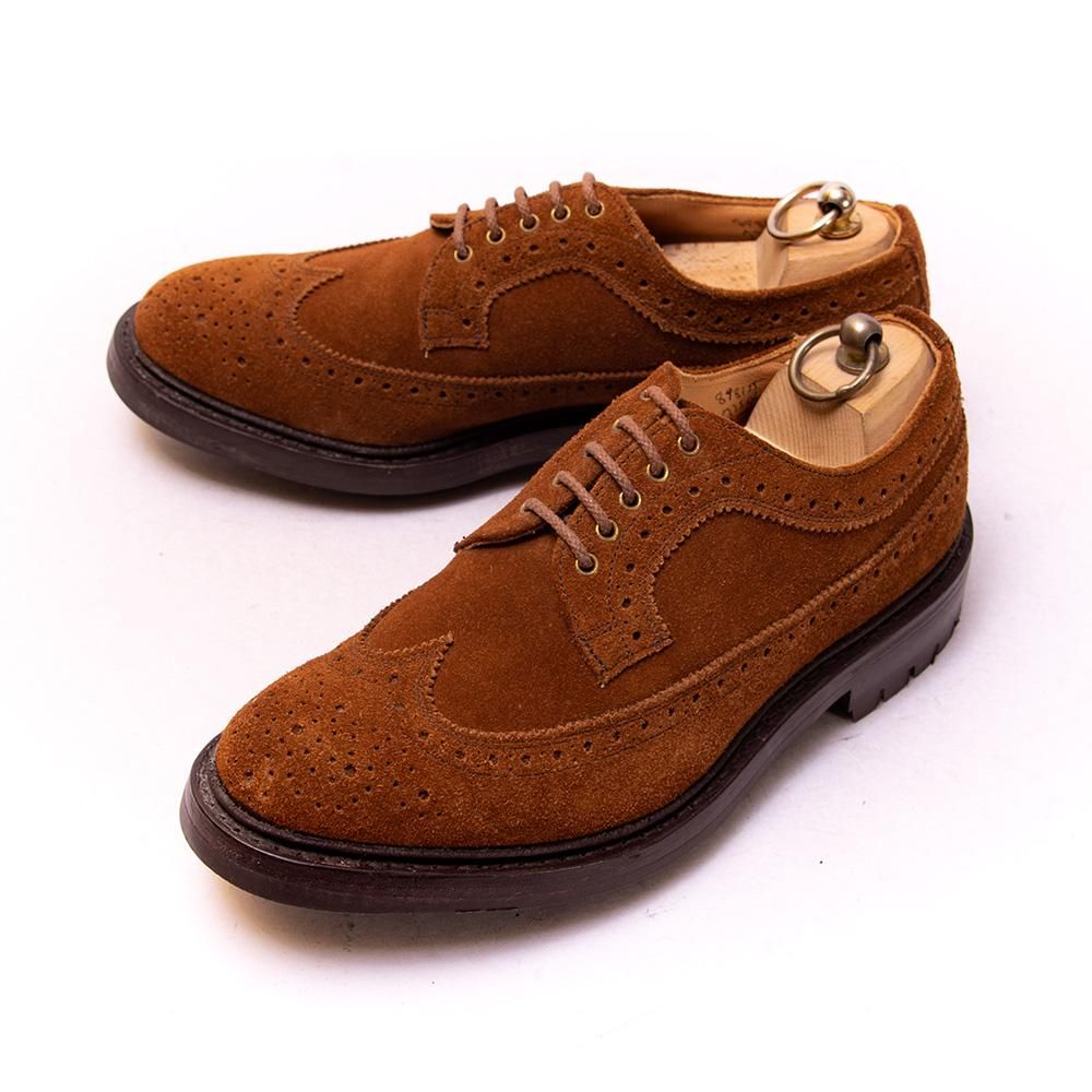 トリッカーズ M7506 ロングウイングチップ ブラウン スエード