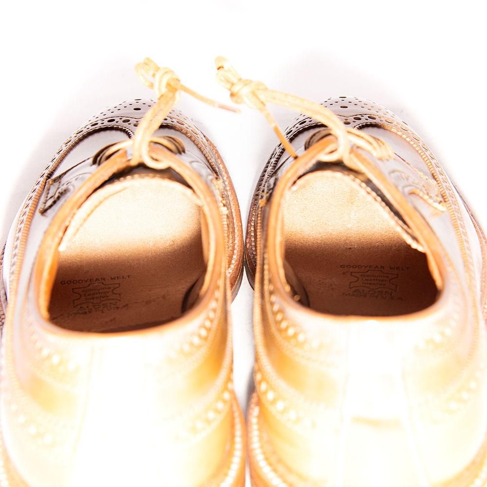 オールデン 97891 ロングウィングチップ フルブローグ ウイスキー