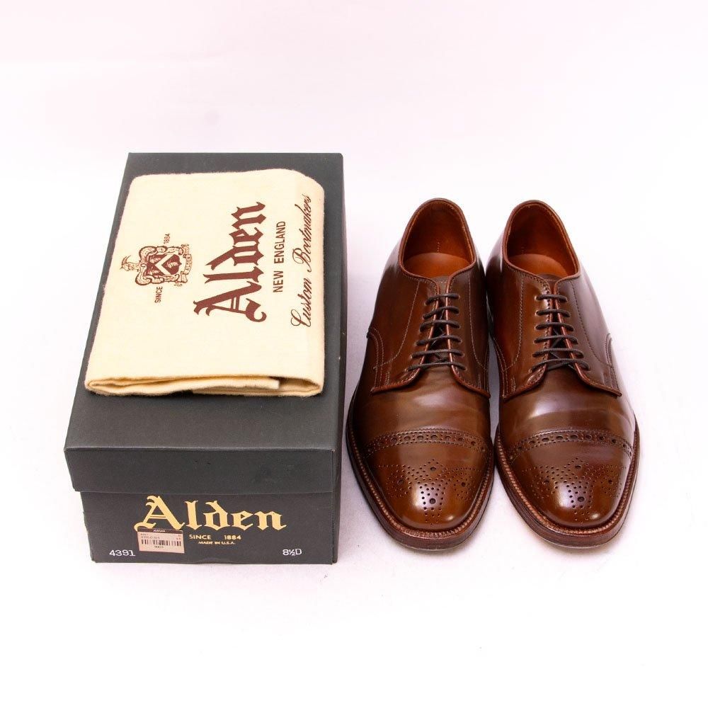 オールデン 4391セミブローグ メダリオンキャップトゥ ラベロコード