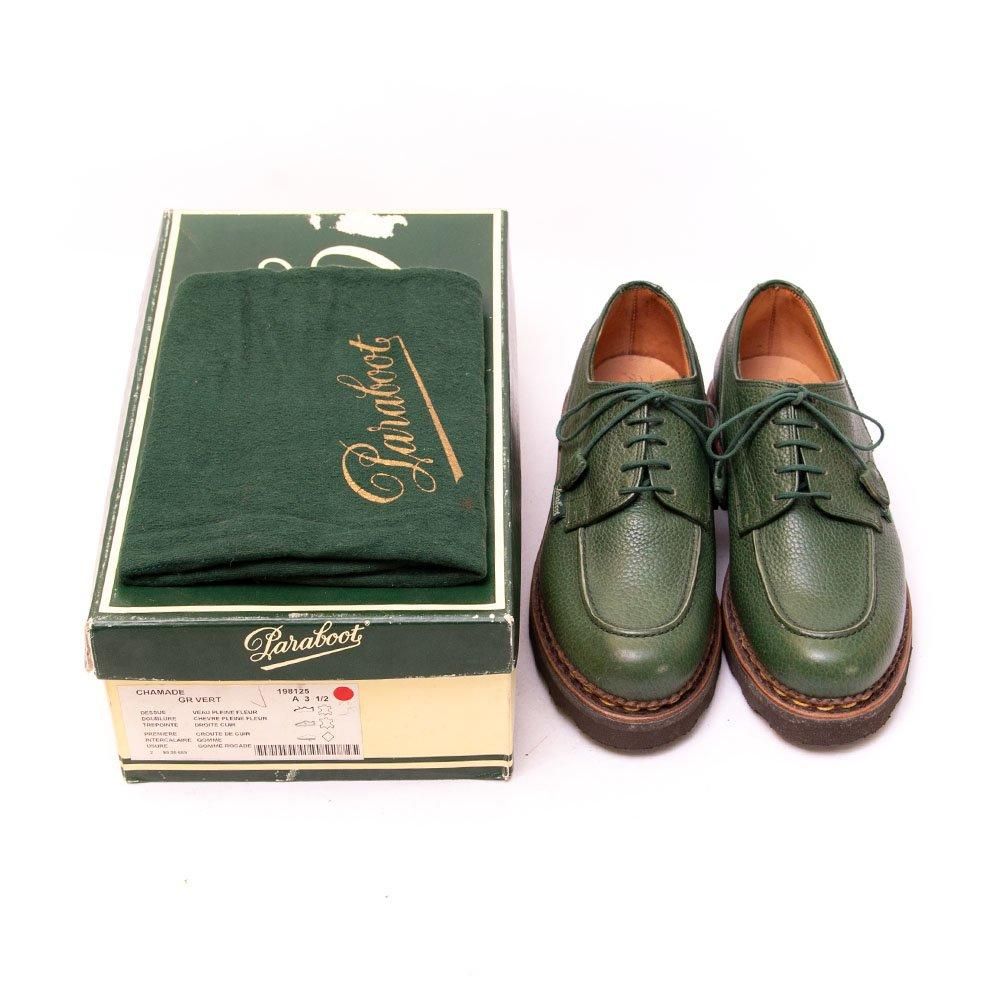 パラブーツ CHAMADE(シャマード) Uチップ グリーン グレインレザー 98