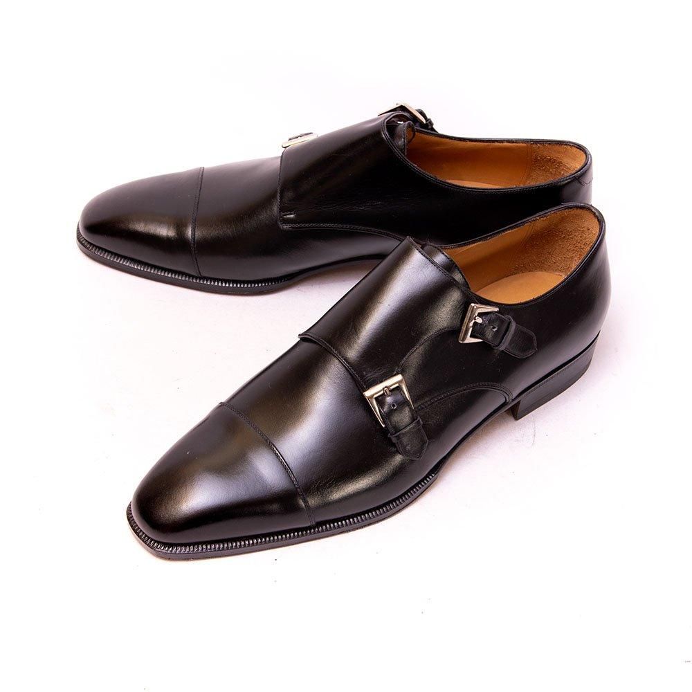 エンツォボナフェ 2364 ダブルモンク ブラック サイズ9 - 中古革靴販売